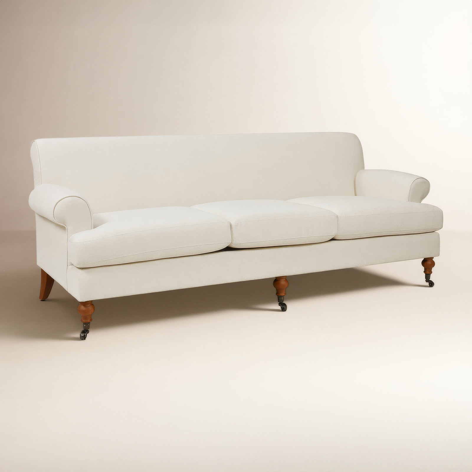 Harbor 88'' Upholstered Sofa, Light Beige Linen