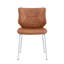 Chaises de salle à manger confortables en cuir brun, design moderne, parfaites pour la maison