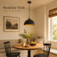  Ensemble de luminaire suspendu en forme de dôme noir et doré 11,8 pouces pour îlot de cuisine-741238542-741243434-745682899