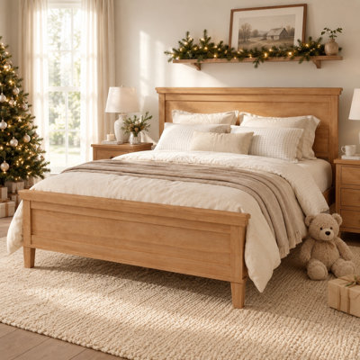 Revesby Mid-Century Modern Queen Platform Bed Frame with Iconic Tapered Legs