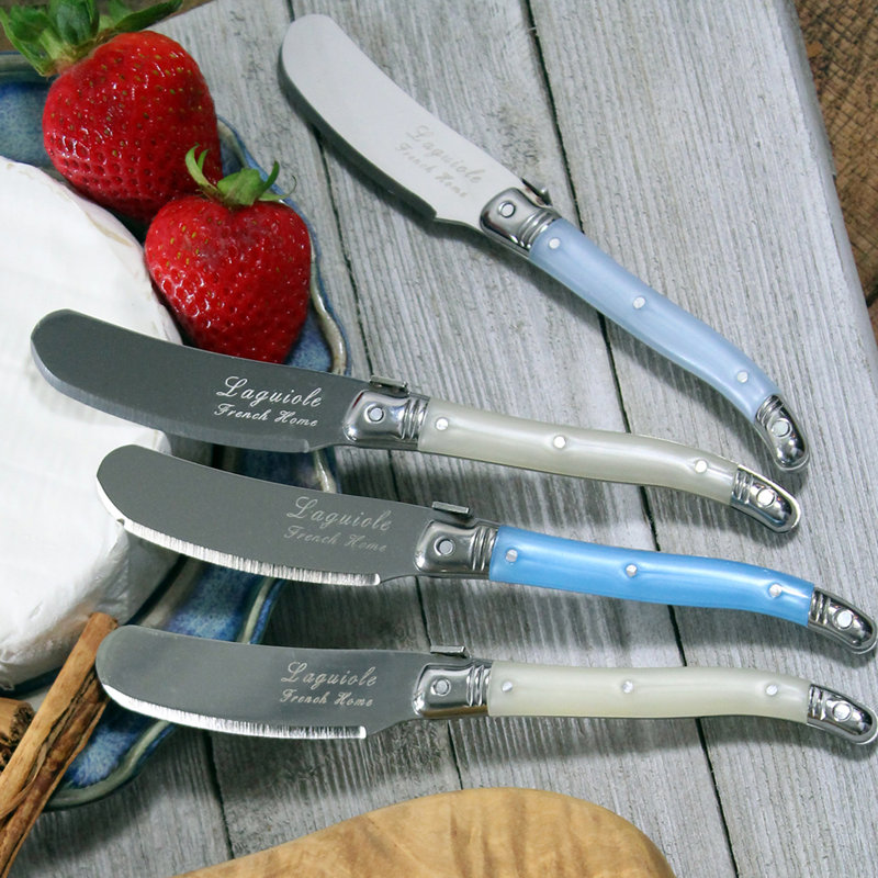 Laguiole Butter Knife, Blue/Grey/Silver