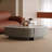 Square storage microcrystalline stone coffee table