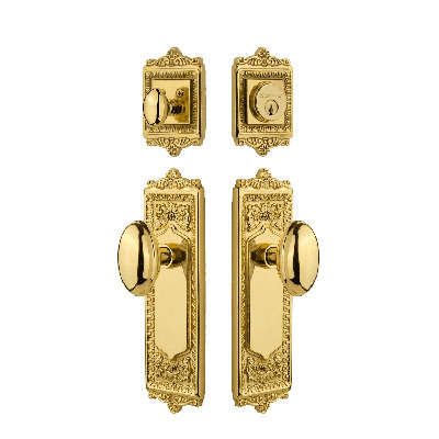 Nostalgic Warehouse Egg & Dart Entry Set with Homestead Knob