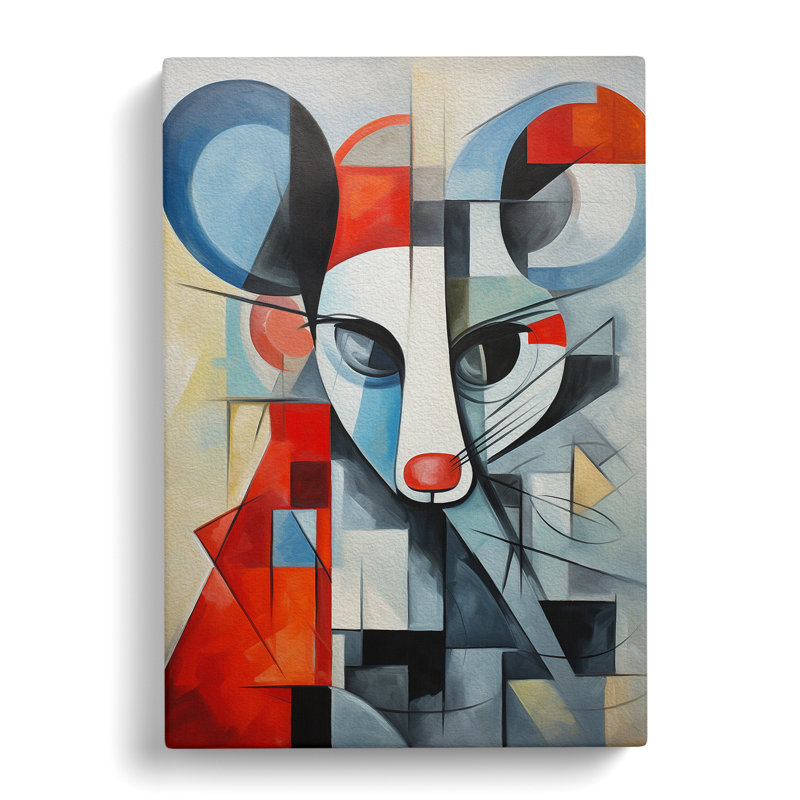 Rat Cubism Art No.2 - Wrapped Canvas