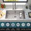 30 X 18 Undermount Single Bowl 304 Stainless Steel Kitchen Sink With 10-Inch Deep Basin