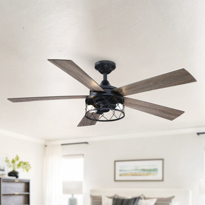 52" Tiream 5 - Blade Reversible Ceiling Fan with Remote and Light Kit