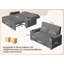 2 Seater Linen Blend Sofa Bed