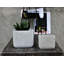 Pot de fleurs carré en béton, petit pot en forme d'urne (lot de 4) - Boronda Outdoor-1120239312