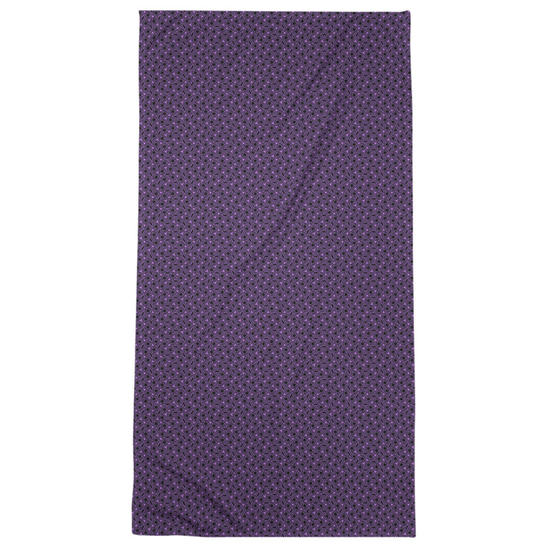 Katelyn Elizabeth Cotton Blend Bath Towel, Violet/Black