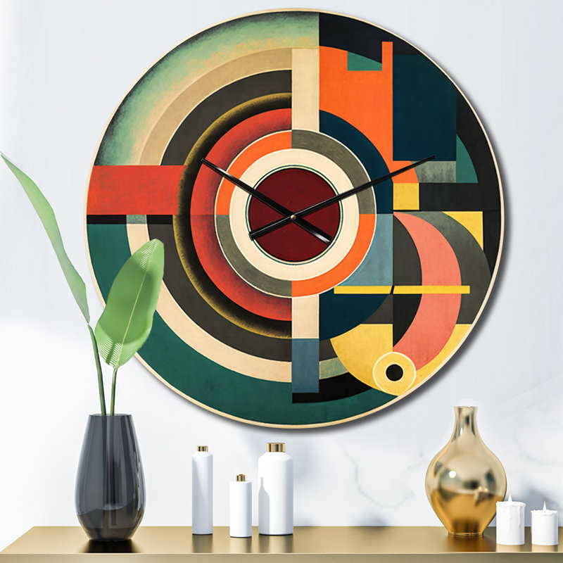 Horloge murale Mid-Century Vintage Circular Visions IV, Petit