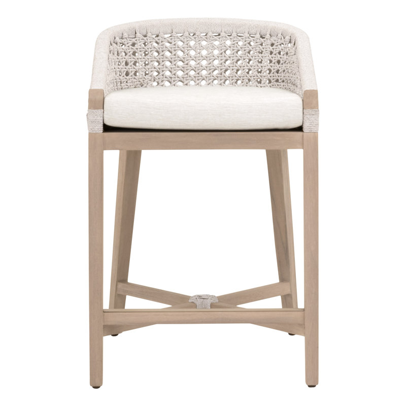 Tabouret de comptoir d'extérieur Montecito, Blanc