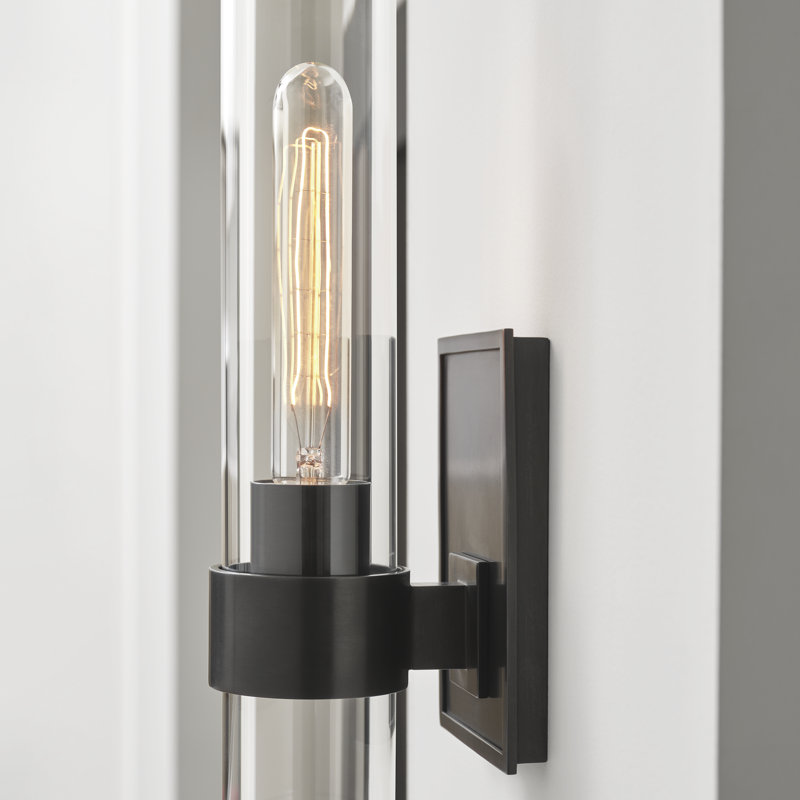Ian K. Fowler Presidio Outdoor Sconce, Polished Nickel, 14" H x 4.75" W x 4.75" D