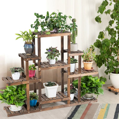 Abdifatah Solid Wood Plant Stand 6 Tier