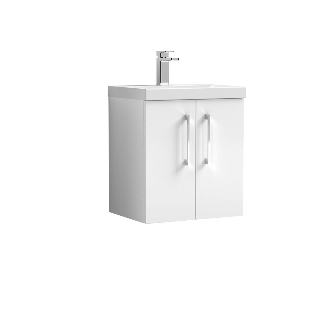 Arno 510mm Wall Mounted Single Bathroom Vanity with Vitreous China Vanity Top