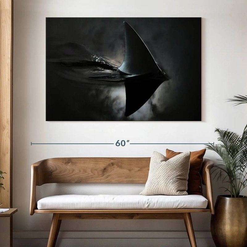Brampt Shark In Dark Waters, 34" H x 51" W