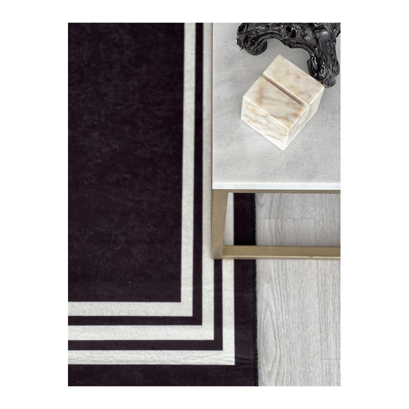 Tapis moderne avec envers antidérapant, Rectangle 5 pi 3 po x 8 pi 2 po