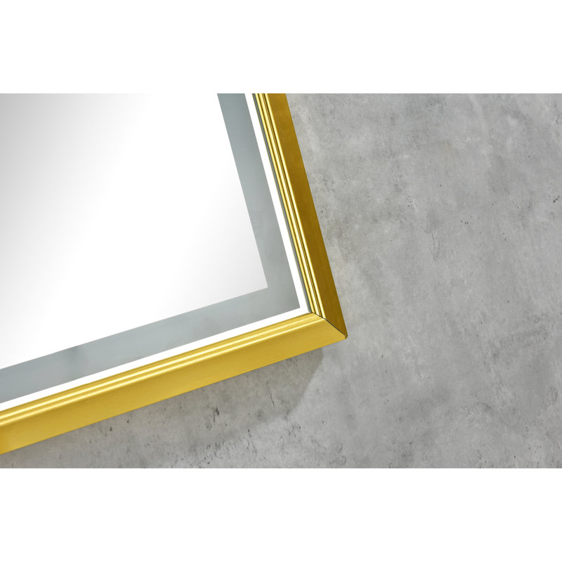 42 po X 24 Miroir de salle de bain rectangulaire avec brouillard et lumières à DEL variables