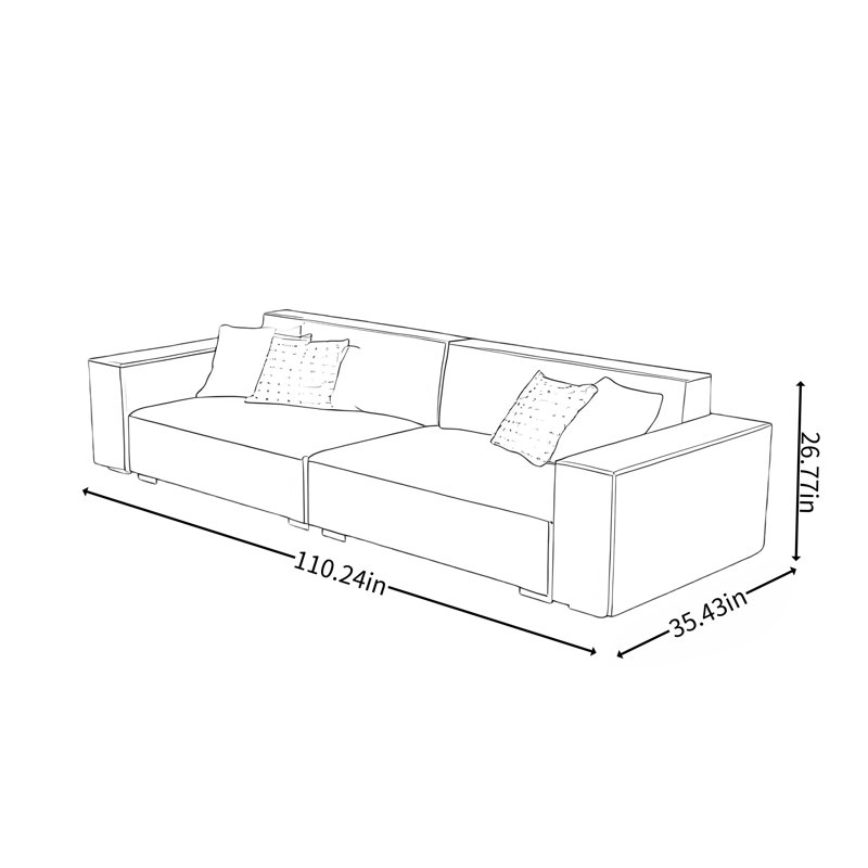 Modern Simple Small - space Tofu - block Sofa