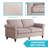 3-Piece Upholstered Sofa Set – Modern Microfabric Couch, Space-Saving Design for Apartments & Small Living Rooms-66004470