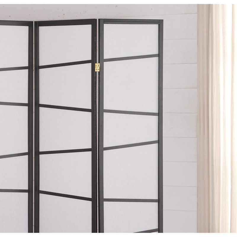 3-Panel Screen Room Divider, Black