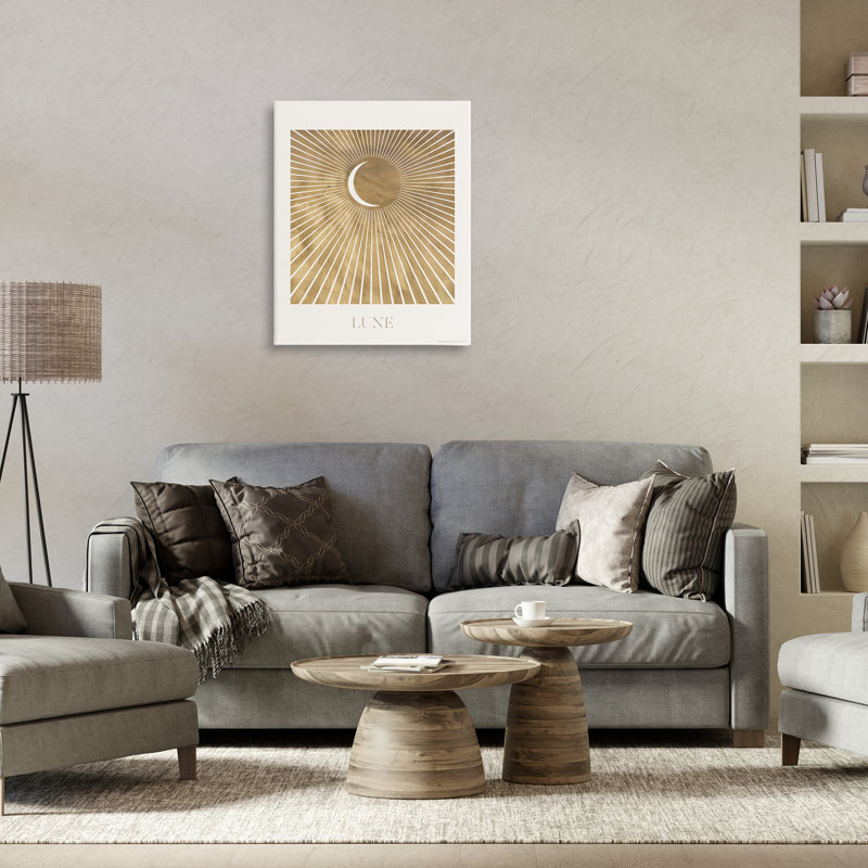 Art mural sur toile Lune Boho Moon par Reinders, H 30 po x l 24 po