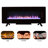Antique Black Curved Fireplace - 1400W Heating, 4 Backlight Colors, Timer Function, Wall Mounted, Tempered Glass Electric With Design 5000 /H Heat, 8 Ember Bed Remote Included, Table Top/Wall Mounted