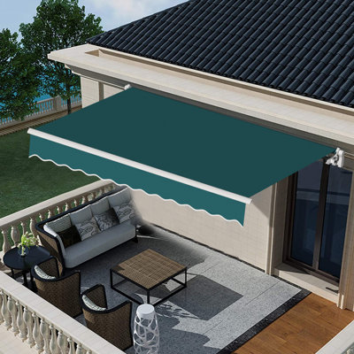 BESUNYST Fabric Cover Retractable Patio Awning