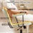 Ergonomic Swivel Home Office Chair, Faux Leather Arm Task Chair with Low Back,Rocking Function.-1237872728