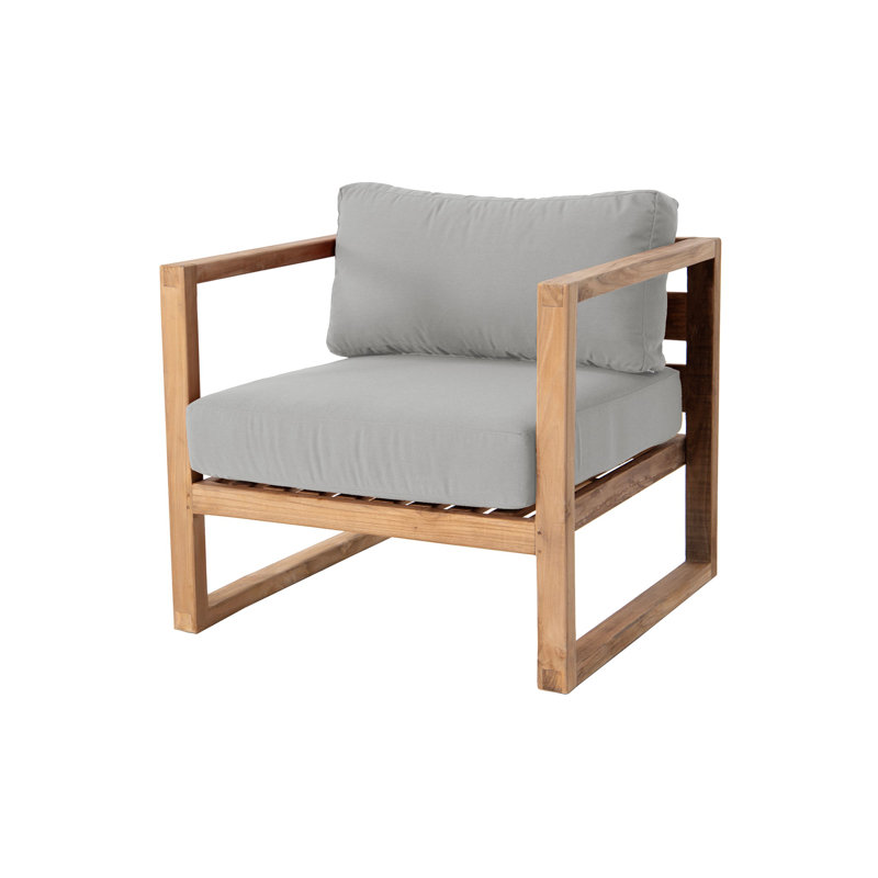 Venice Outdoor Teak Lounge Chair, Granite