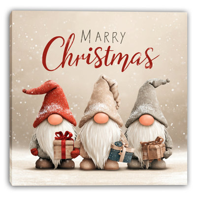 «Christmas Gnomes», art mural sur toile tendue