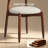 Upholstered Solid Wood Kitchen Chair Morden White Side Dining Chairs (Set of 4)-943166031-940758560