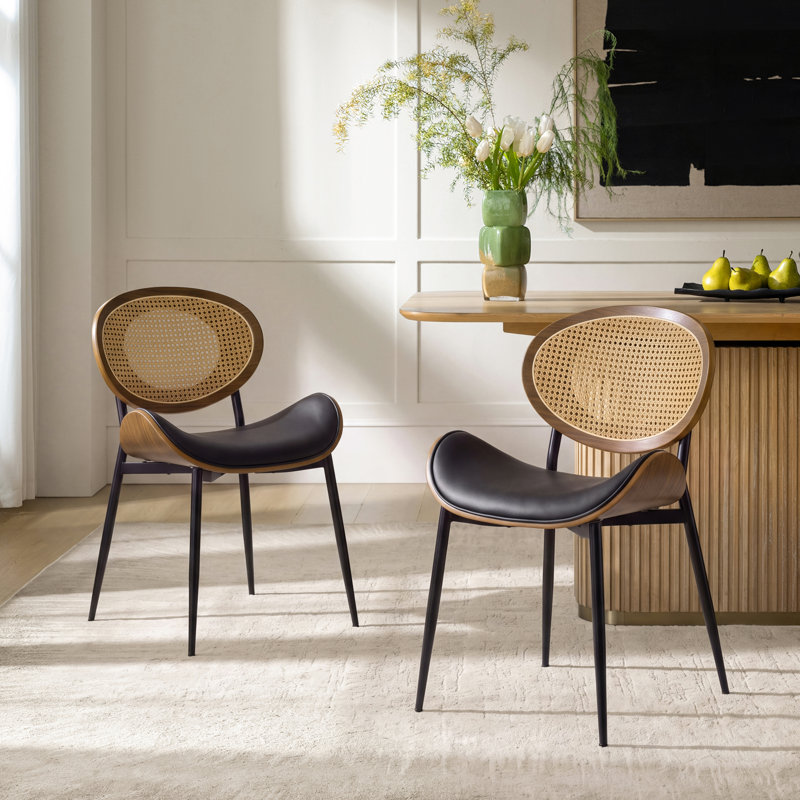 Pateley 20.75" Upholstered Dining Chairs, Black