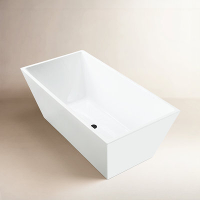 Chloe 67" Freestanding Soaking Acrylic Bathtub