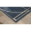 Tapis géométrique rayé bleu / ivoire Rayan-1400315155