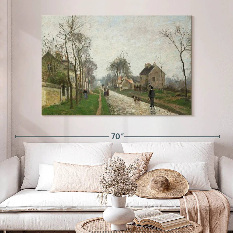 Alvord Route De Versailles Louveciennes effet de pluie 1870, H 34 po x l 51 po