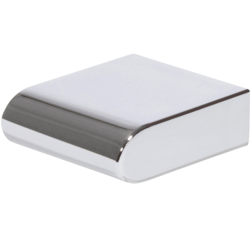 Polished Chrome Round Knob with Rectangle Handle
