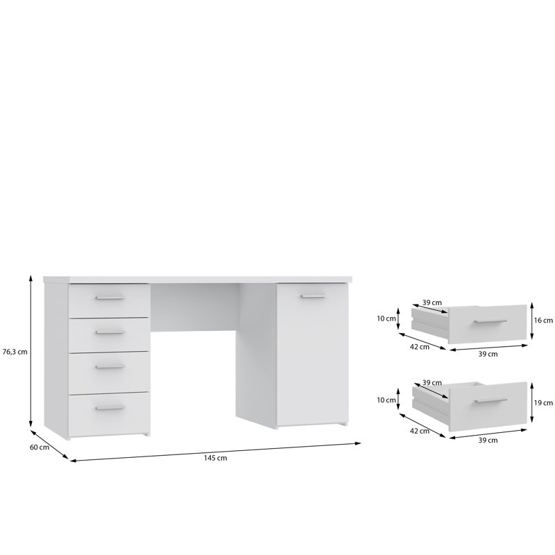 Canonero Computer Desk, White