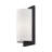 1 Light Antique Brass ADA Sconce With Hand Crafted Off-White Fabric Shade-402363920