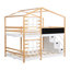 Lits en bois multifonctionnels avec rangement, style maison moderne pour la famille