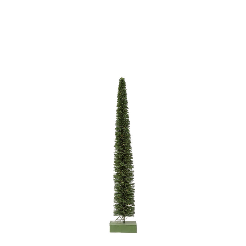 Rattan Tree With LED Lights And Wood Base
