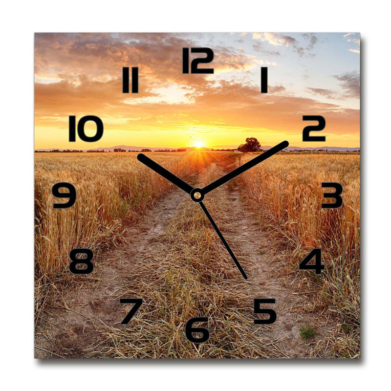 Joncarlo Glass Wall Clock, Black