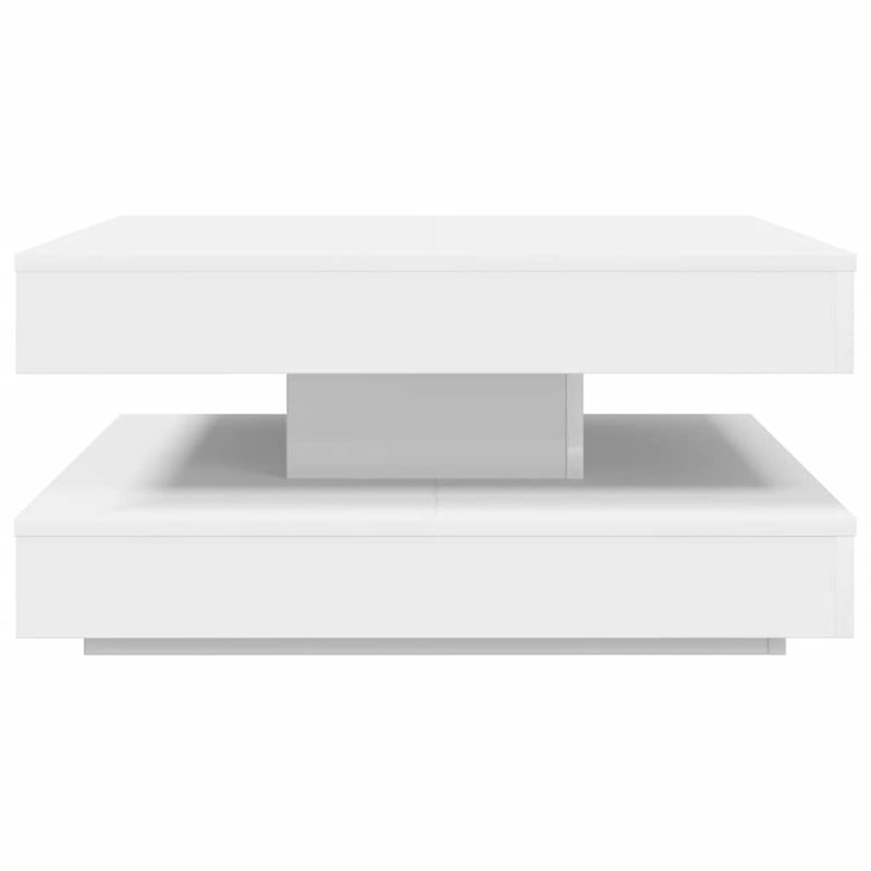 Coffee Table with Storage, 34.5" H x 70" L x 70" W, White