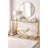Glass Top Desk With Gold Metal Legs
