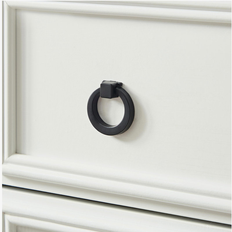 Coiffeuse moderne à 6 tiroirs, coiffeuse de chambre à coucher, armoire de rangement à grands tiroirs et rangement - poignée facile à tirer, bord texturé «blanc» pour le salon, couloir