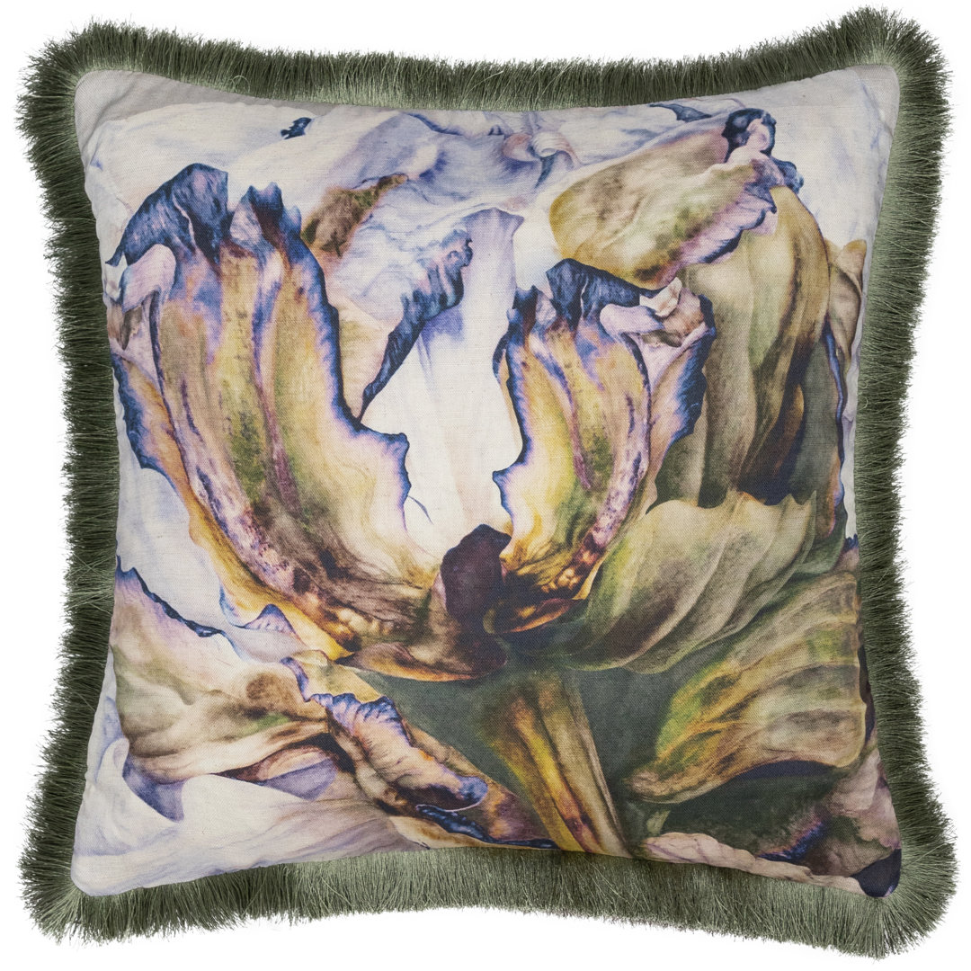 Heligan Feathers Floral Square Scatter Cushion Cushion With Filling