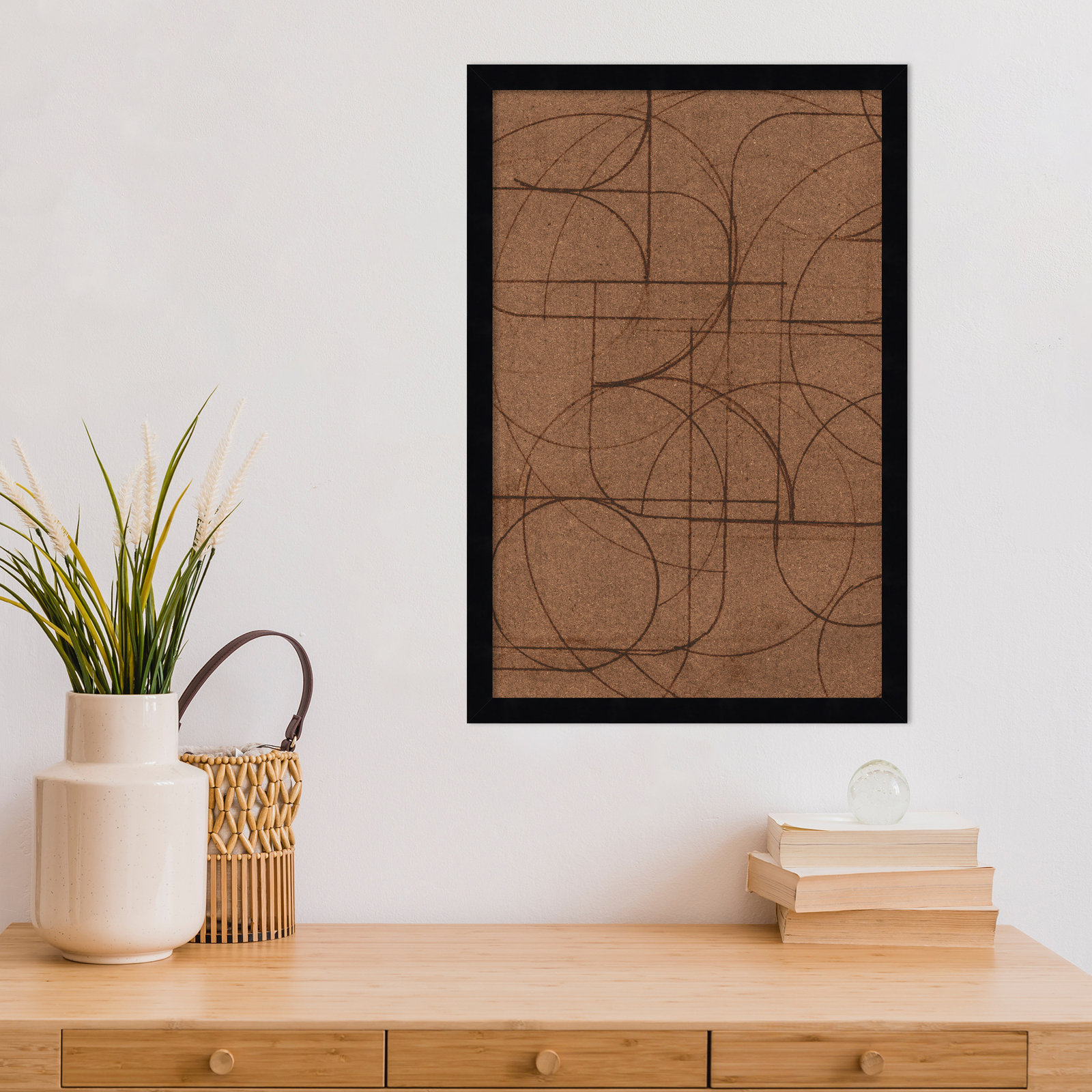 Curved 1 Print by Dan Hobday, 21" H x 14" W, Black Framed Print without Mat