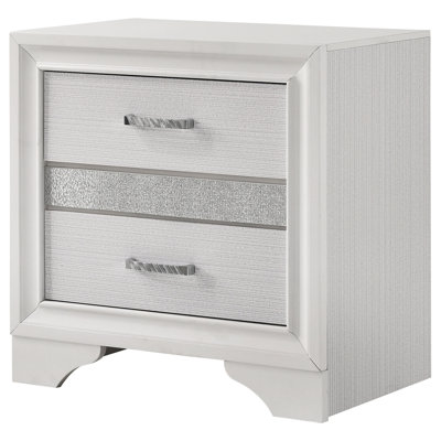 Miranda 2-Drawer Nightstand White