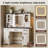 Farmhouse Vanity Desk With Mirror And Lights-196339542