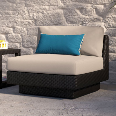 Chaise de terrasse avec coussins Sunbrella Ehrenfried