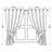 Jacquard Luxury Window 2 Panel Set Curtain with Attached Valance and Backing Bedroom Living Room Dining 2 Curtains 55x84 inches-277406335